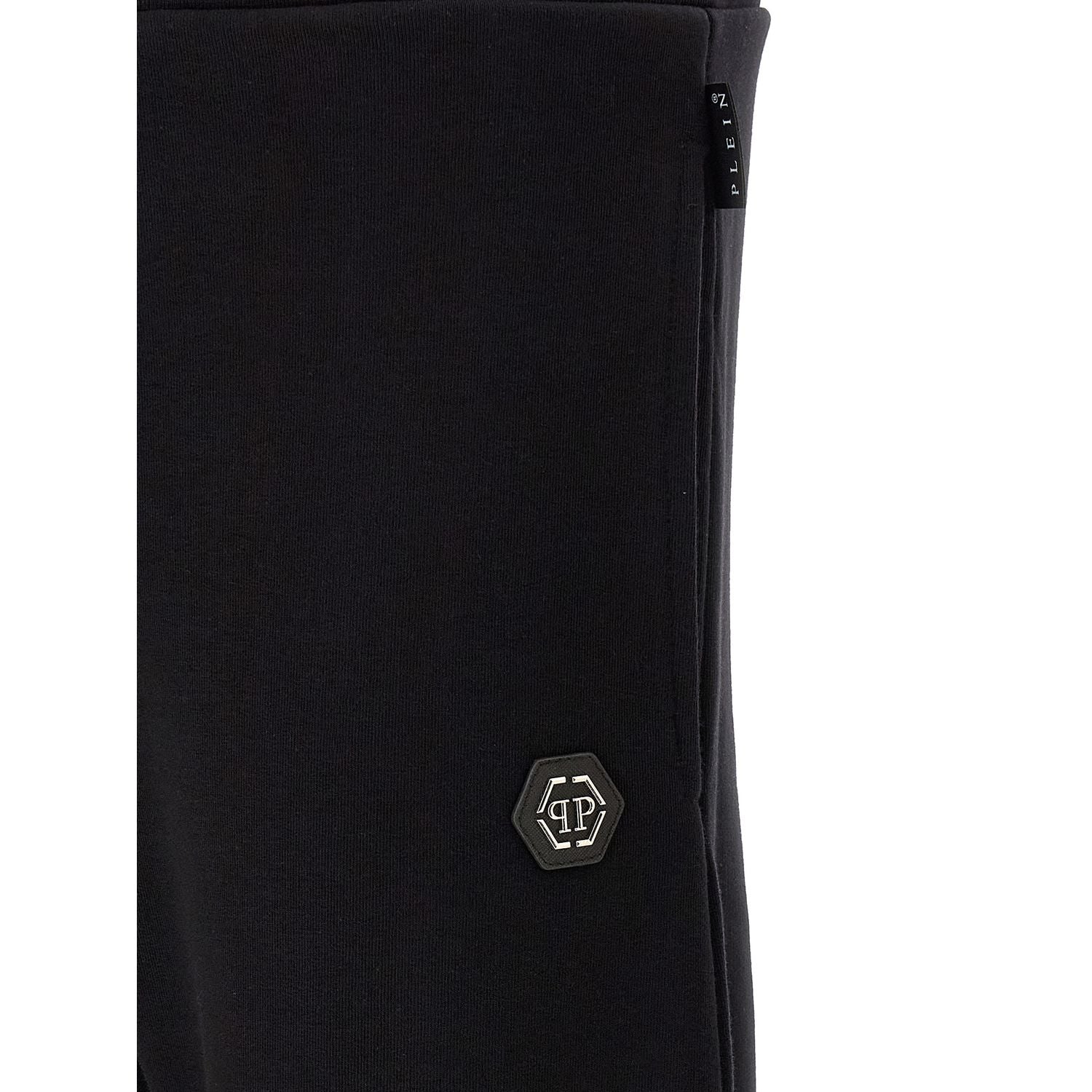 Philipp Plein Black Cotton Joggers (Workout Pants)