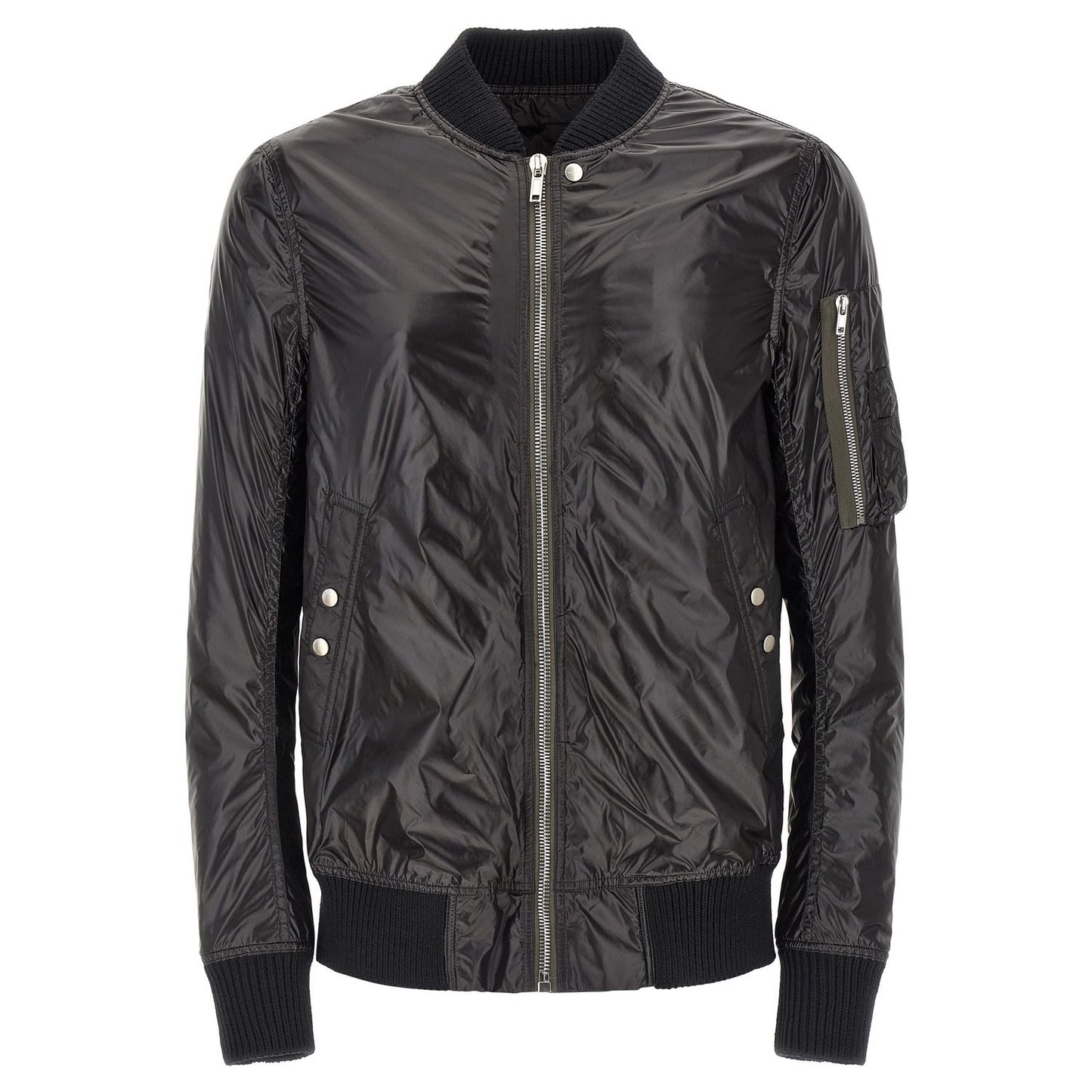 Rick Owens Black Nylon Bomber