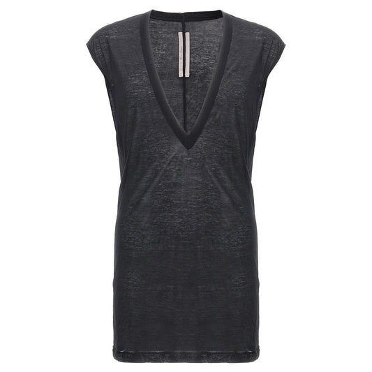 Rick Owens Black Cotton T-Shirt