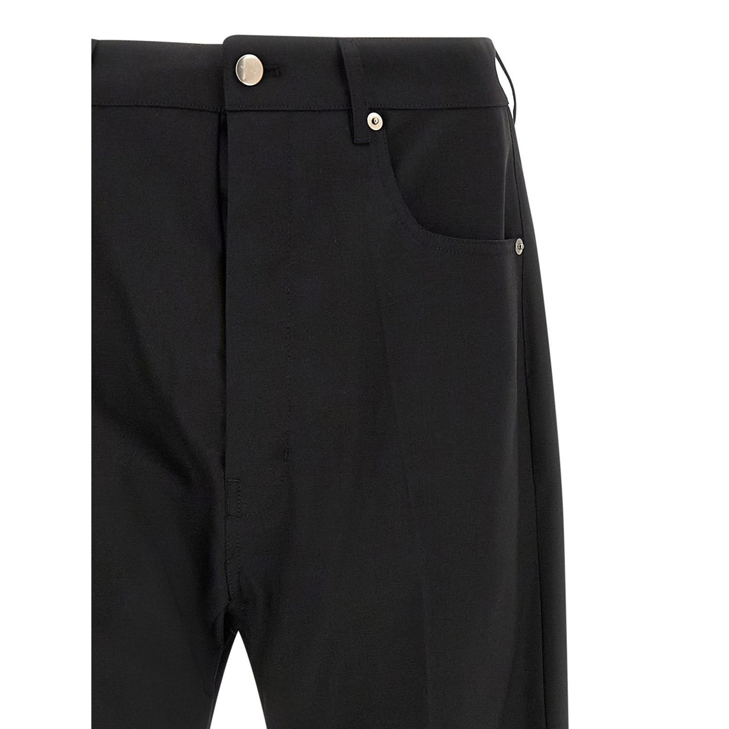 Rick Owens Black Wool Jeans Denim