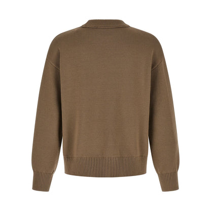 Ami Paris Beige Wool Cardigan