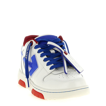 Off-White Blue Leather Athletic Sneakers