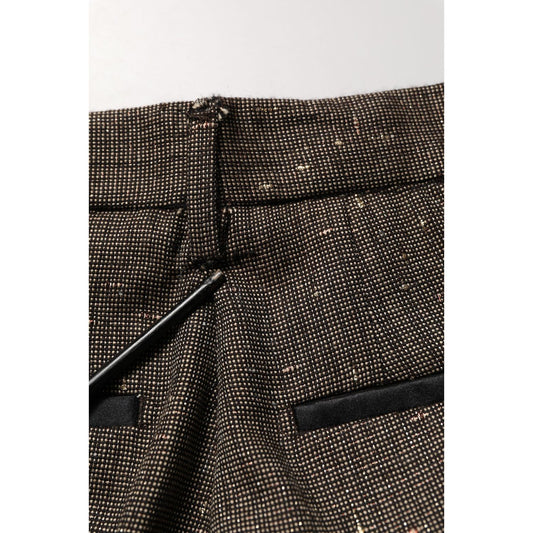 Dolce & Gabbana Dark Brown HighWaist Tapered Trouser Pants