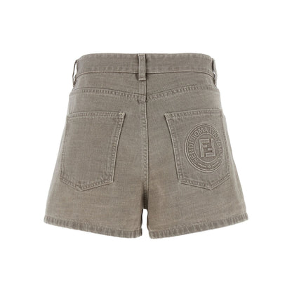 Fendi Beige Cotton Bermuda Shorts