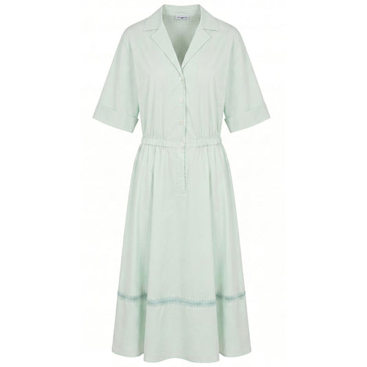 Malo Green Cotton Women Dress