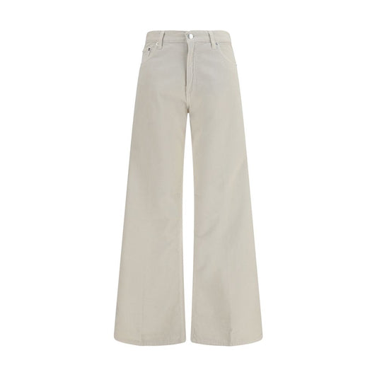 Haikure White Cotton Relaxed Fit Jeans