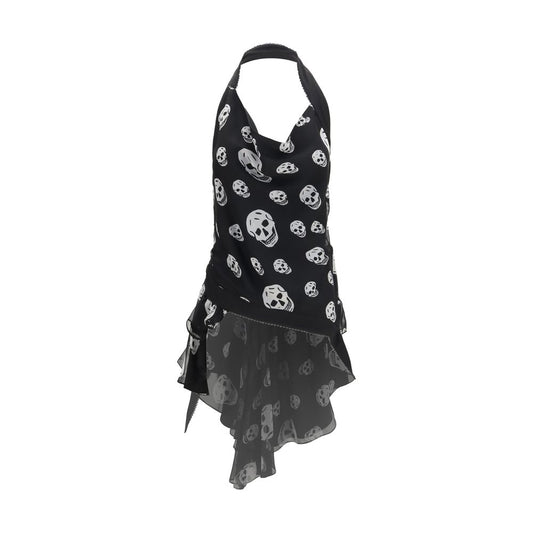 Alexander McQueen Black Silk Sleeveles T-Shirt