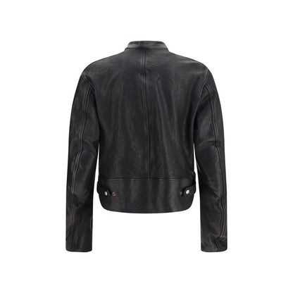 Gucci Black Buffalo Leather Bomber