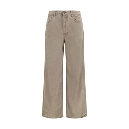 Agolde Brown Cotton Casual Pants