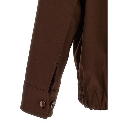 Gucci Brown Wool Full-Length Jacket