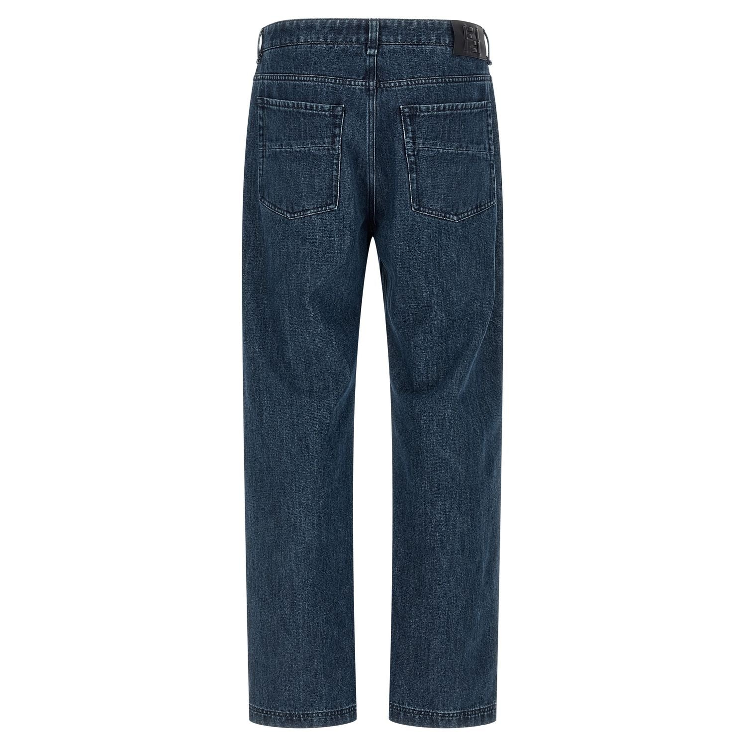 Fendi Blue Cotton Flared Jeans