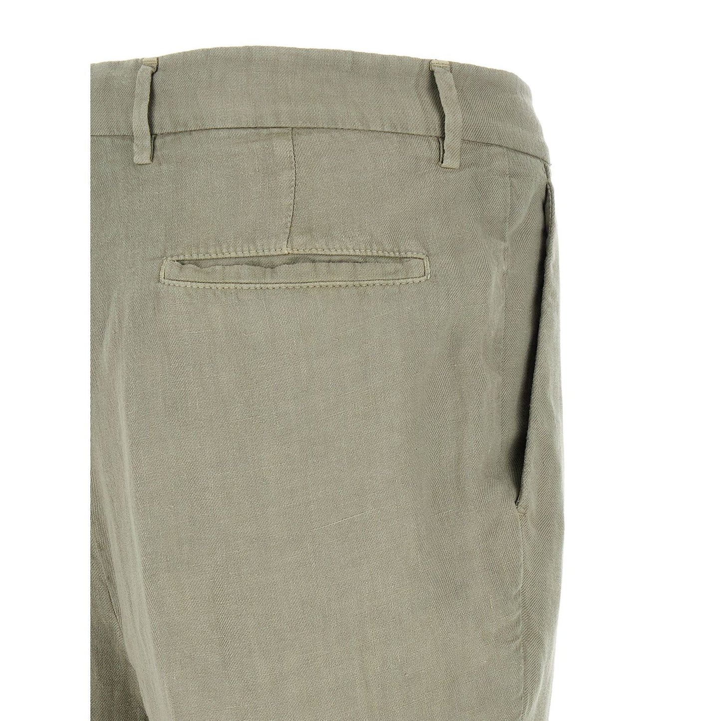 Brunello Cucinelli Bicolor Linen Casual Pants