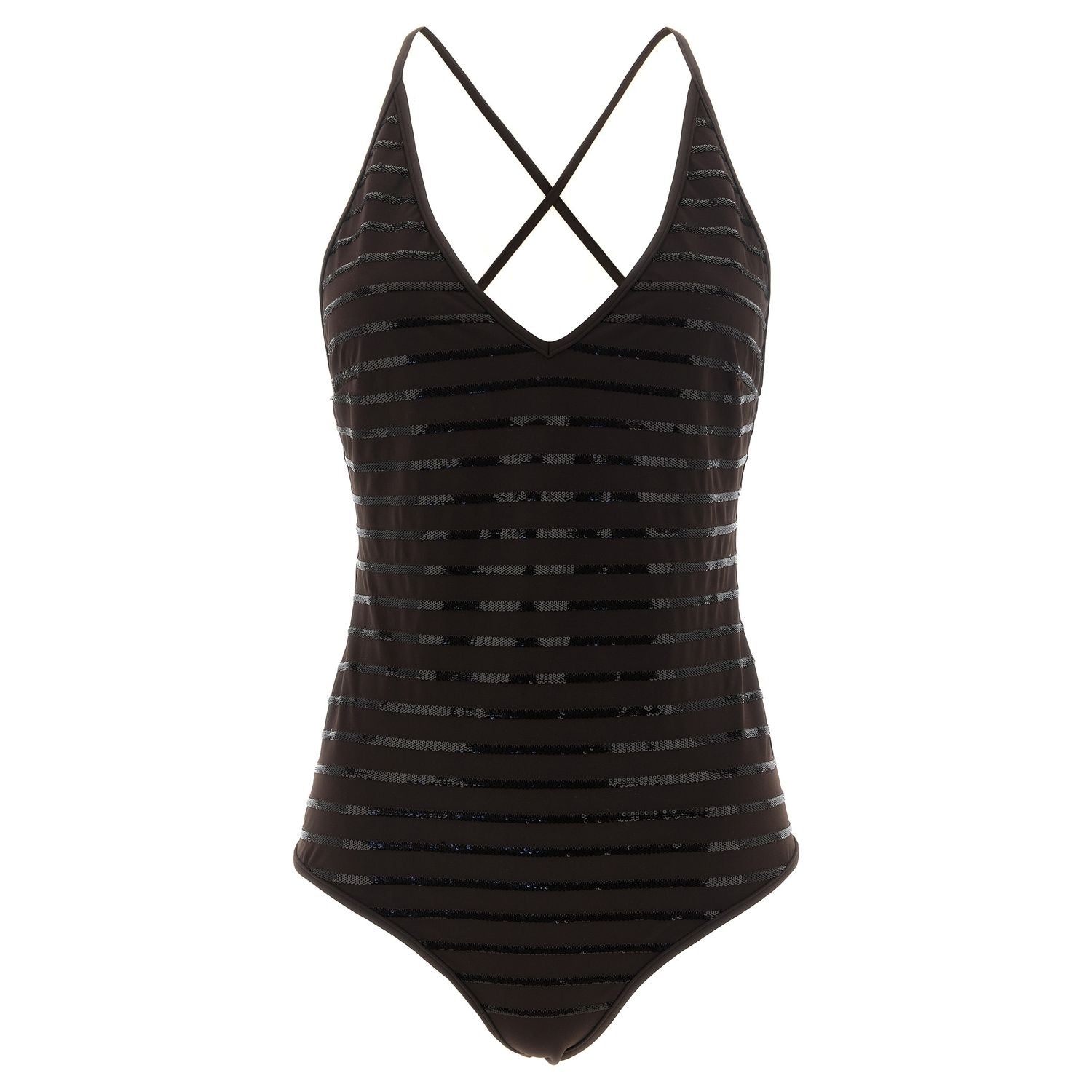 Brunello Cucinelli Brown Polyamide One-Piece Swimsuit