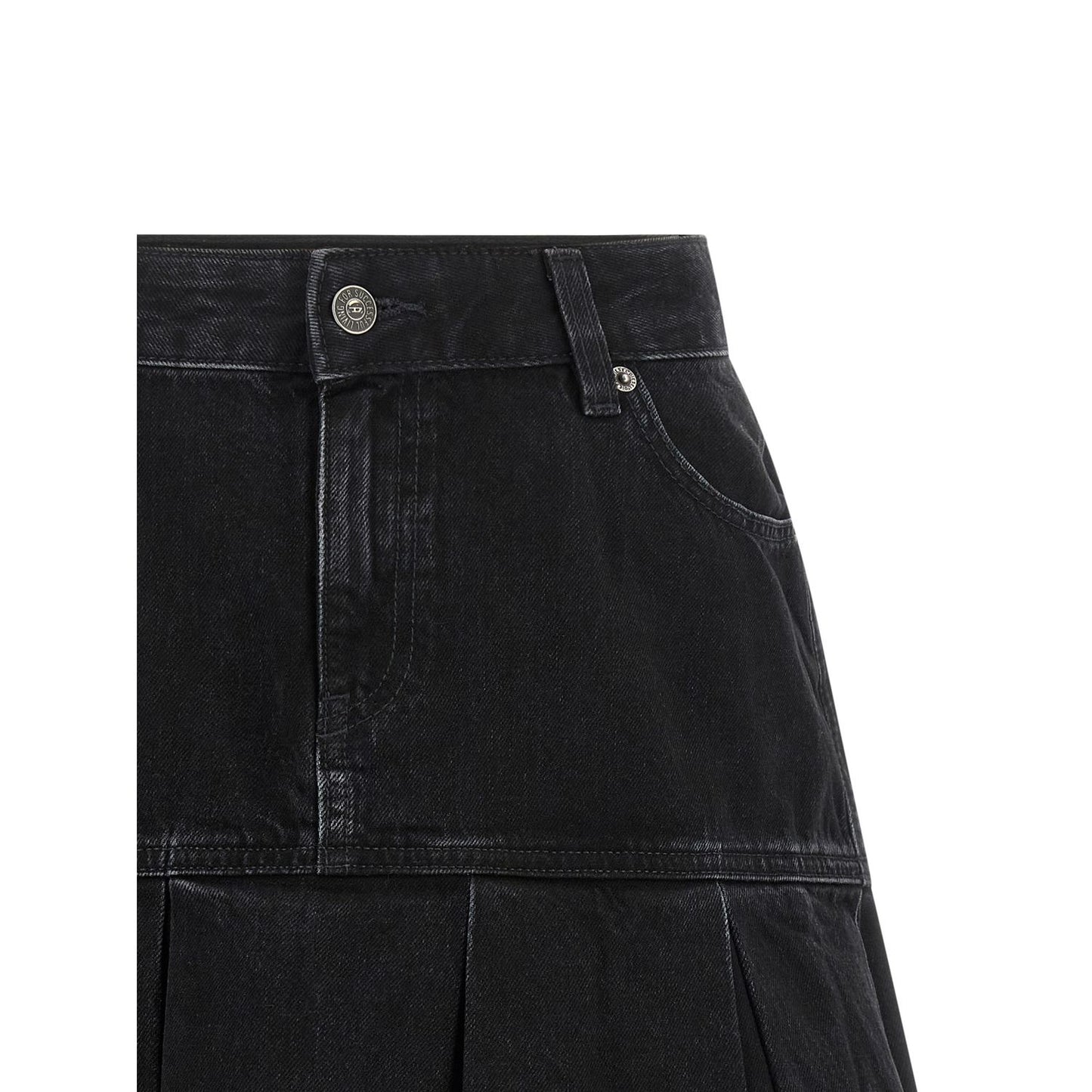 Diesel Blue Cotton Long Skirt