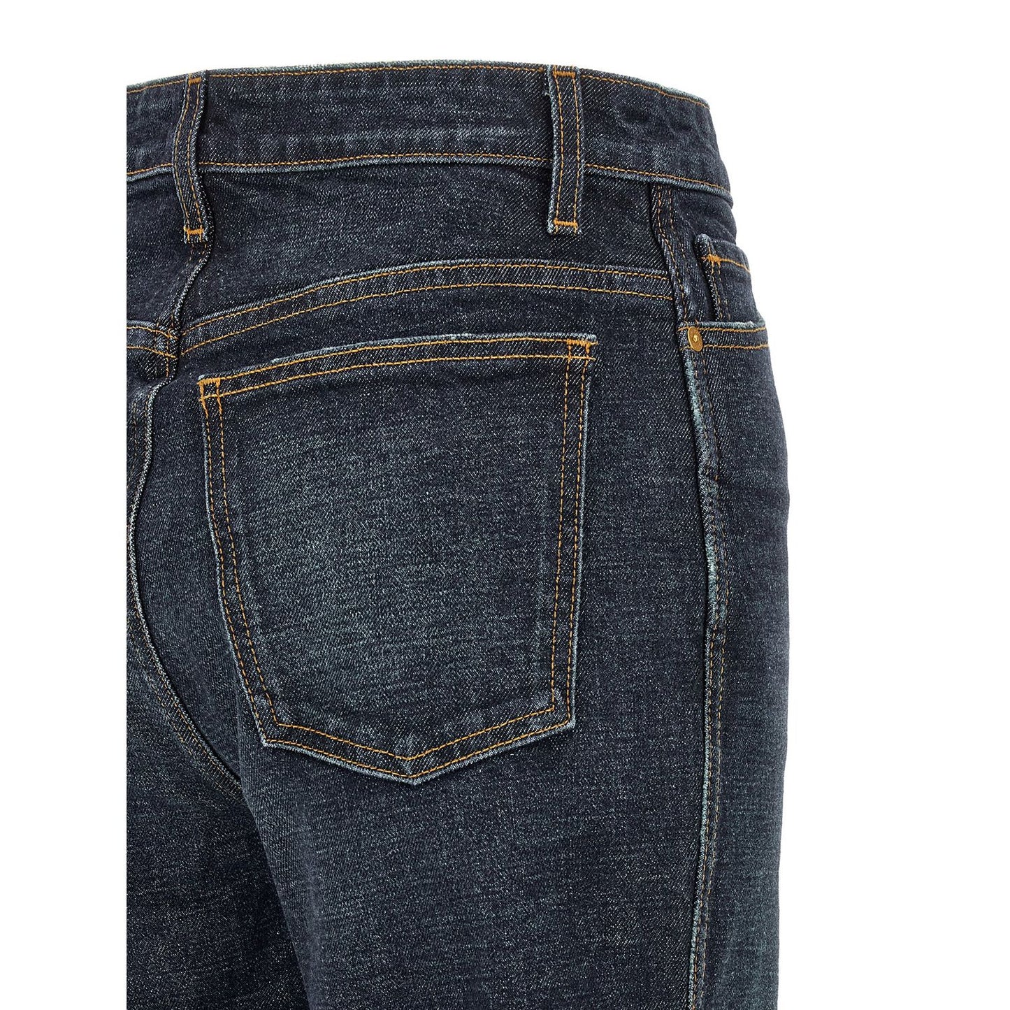 Khaite Blue Cotton Flared Jeans