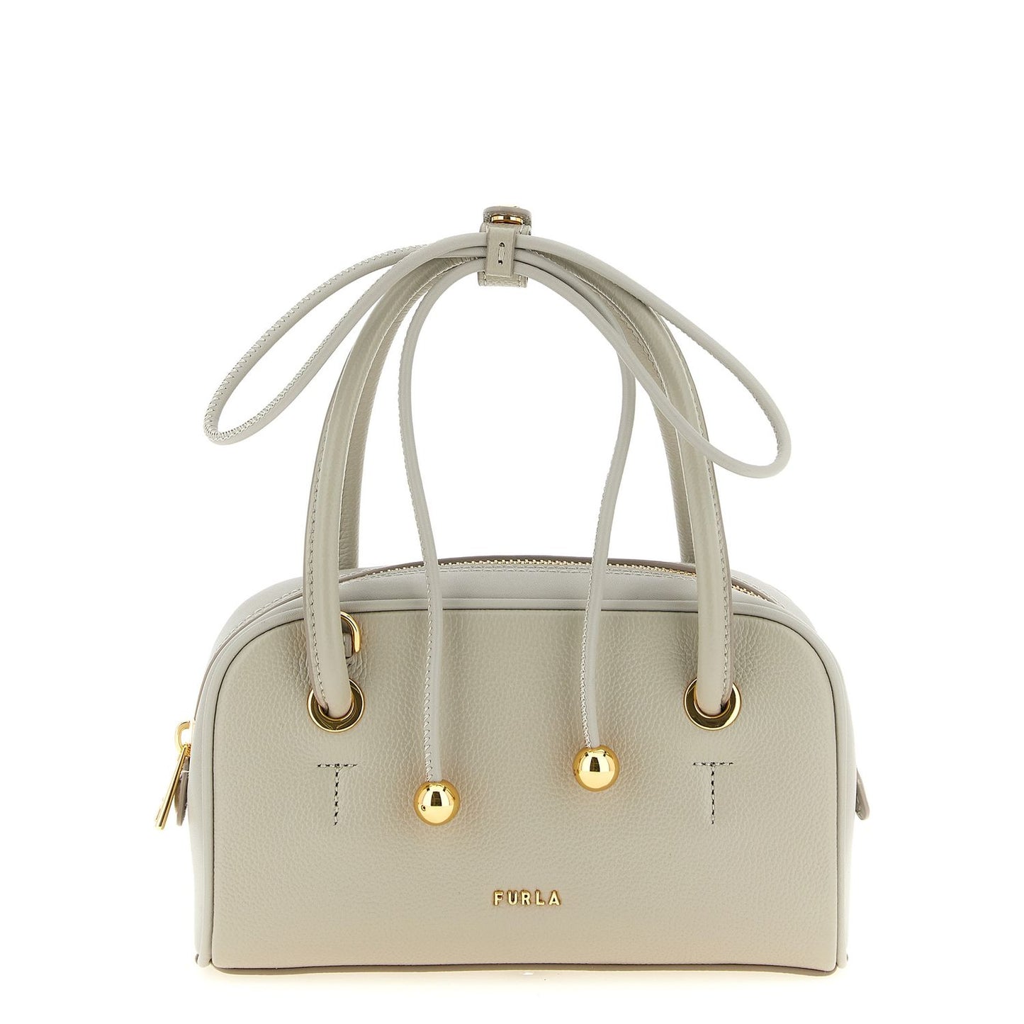 Furla Gray Calfskin Handbag