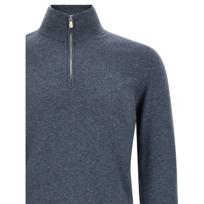 Brunello Cucinelli Blue Cashmere Cardigan
