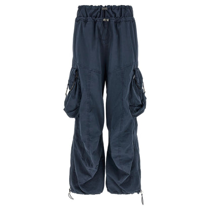 The Attico Blue Cotton Cargo Pants