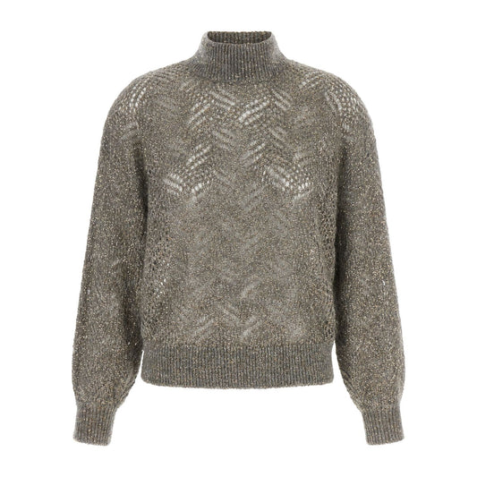 Brunello Cucinelli Gray Polyamide Cardigan