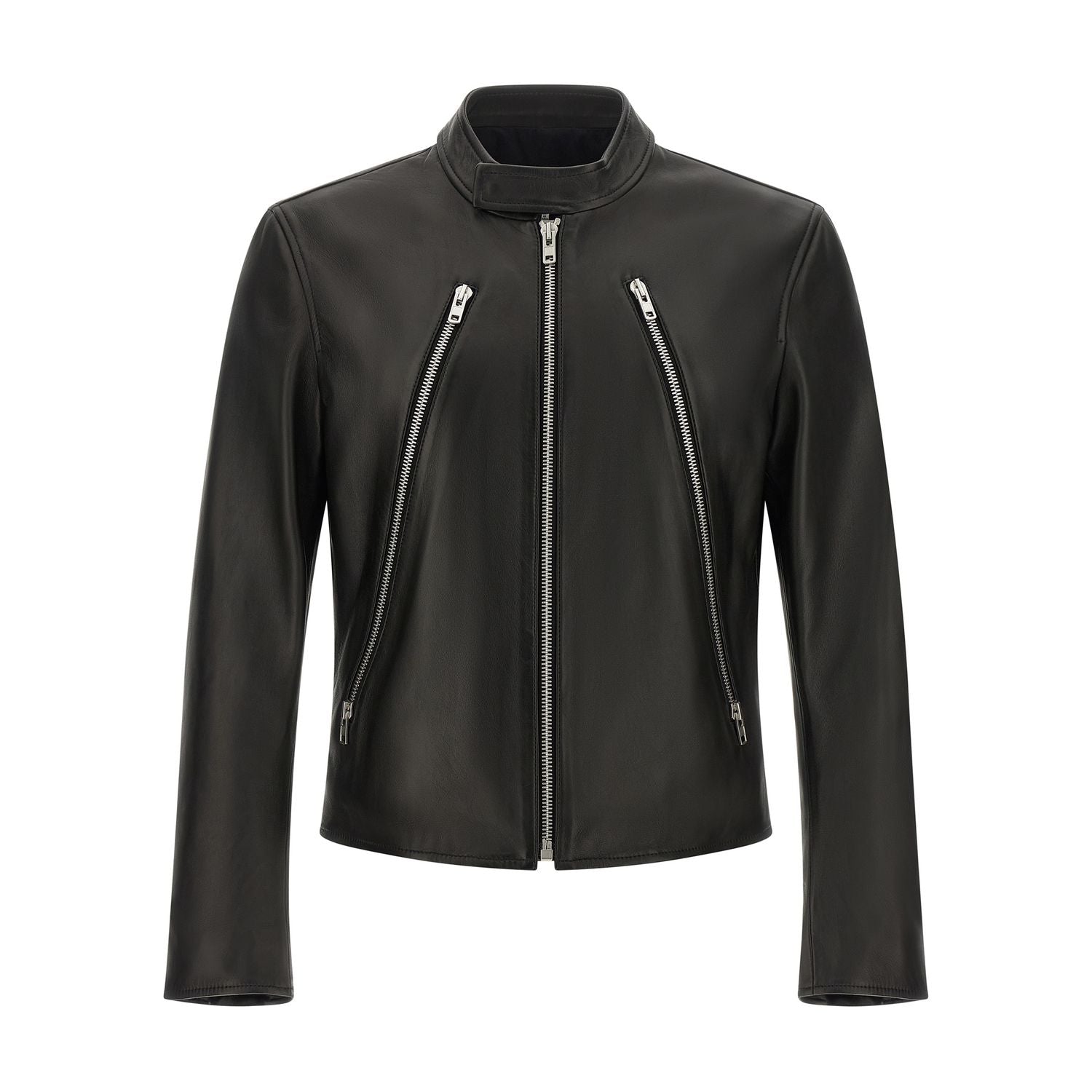 Maison Margiela Black Lamb Leather Leather Jacket