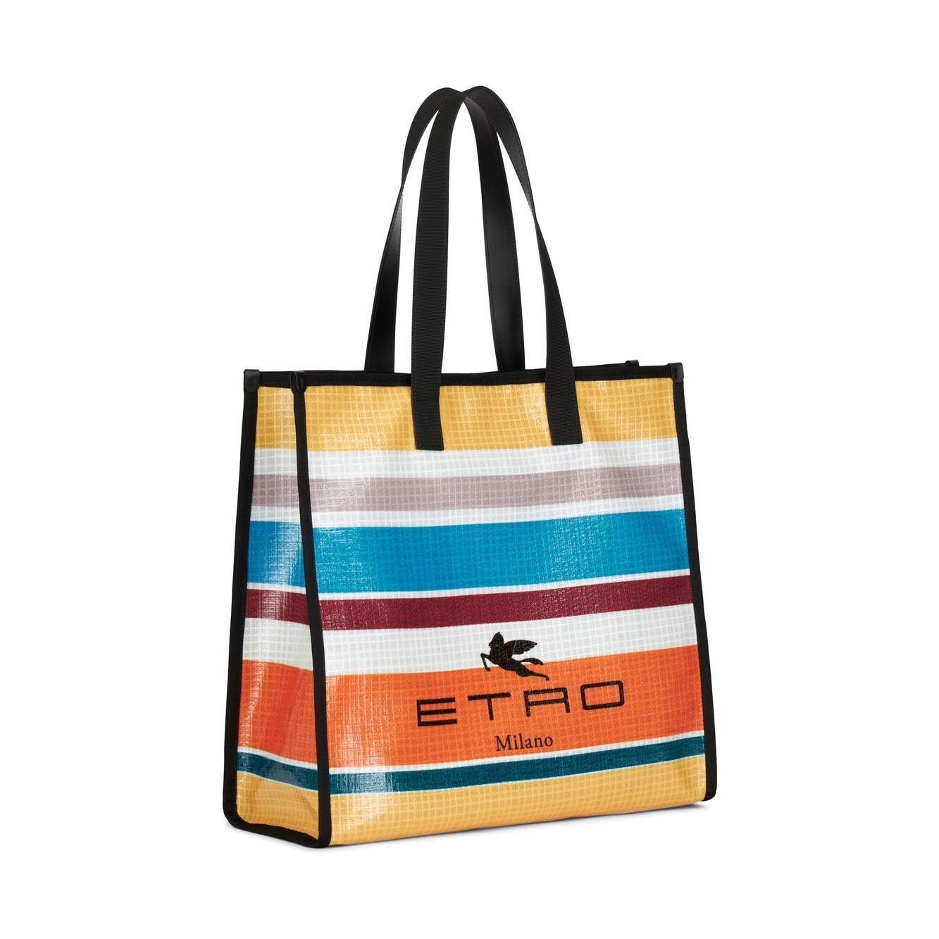 Front view with bag zipped and handles upright.