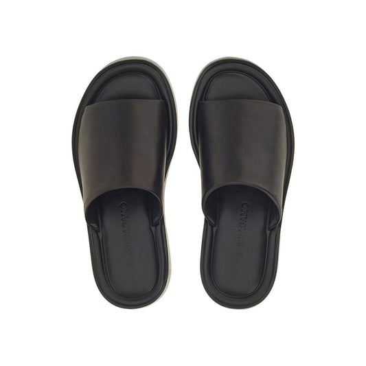 Ferragamo crossover-strap leather slides Sandals Black Sandals Ferragamo