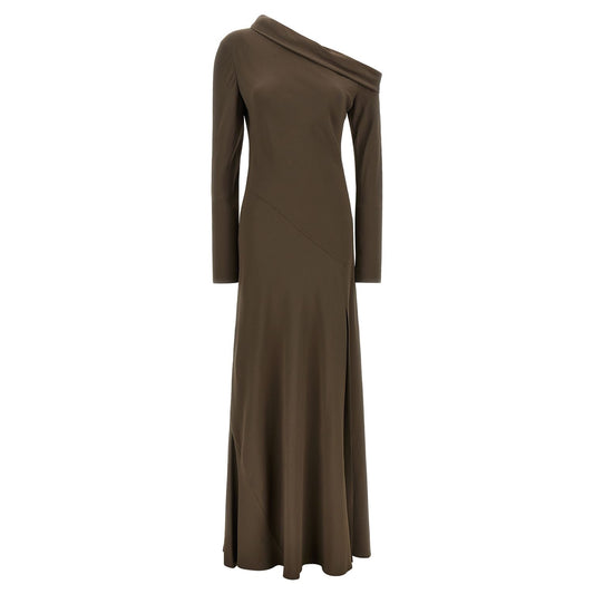 Alberta Ferretti Brown Viscose Long Dress