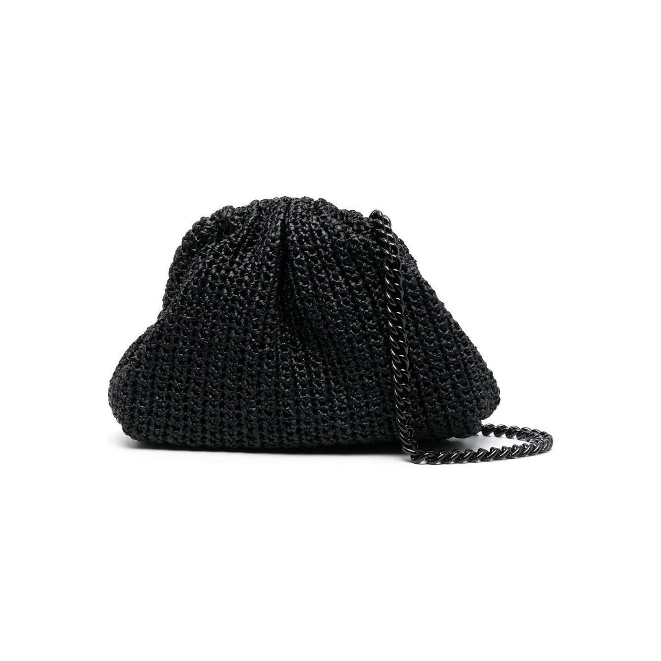 MARIA LA ROSA crochet-design crossbody Bag Black Clutches Maria La Rosa