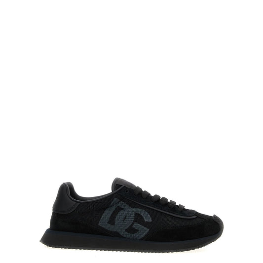 Dolce & Gabbana Black Calfskin Athletic Sneakers