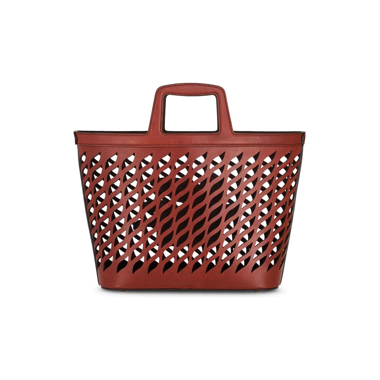 ETRO Pegaso-appliqué Perforated Tote Bag Brown Shopper Etro