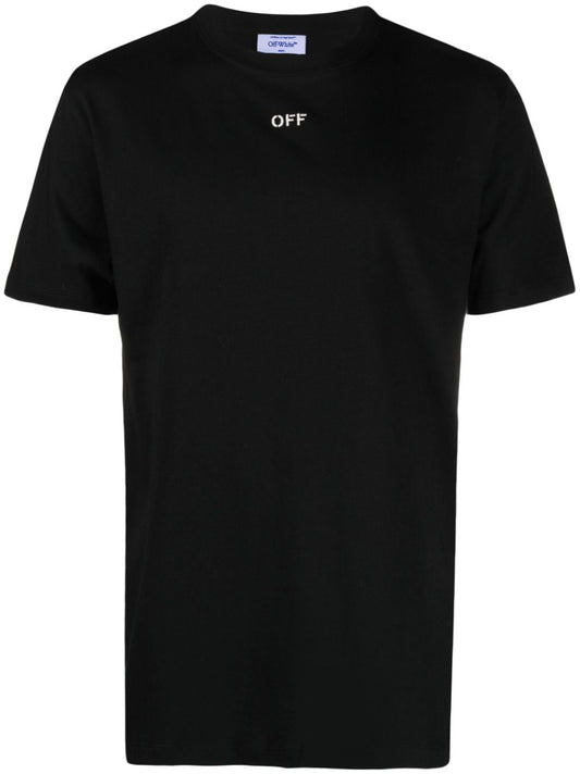 Off White T-shirts and Polos Black Topwear Off White