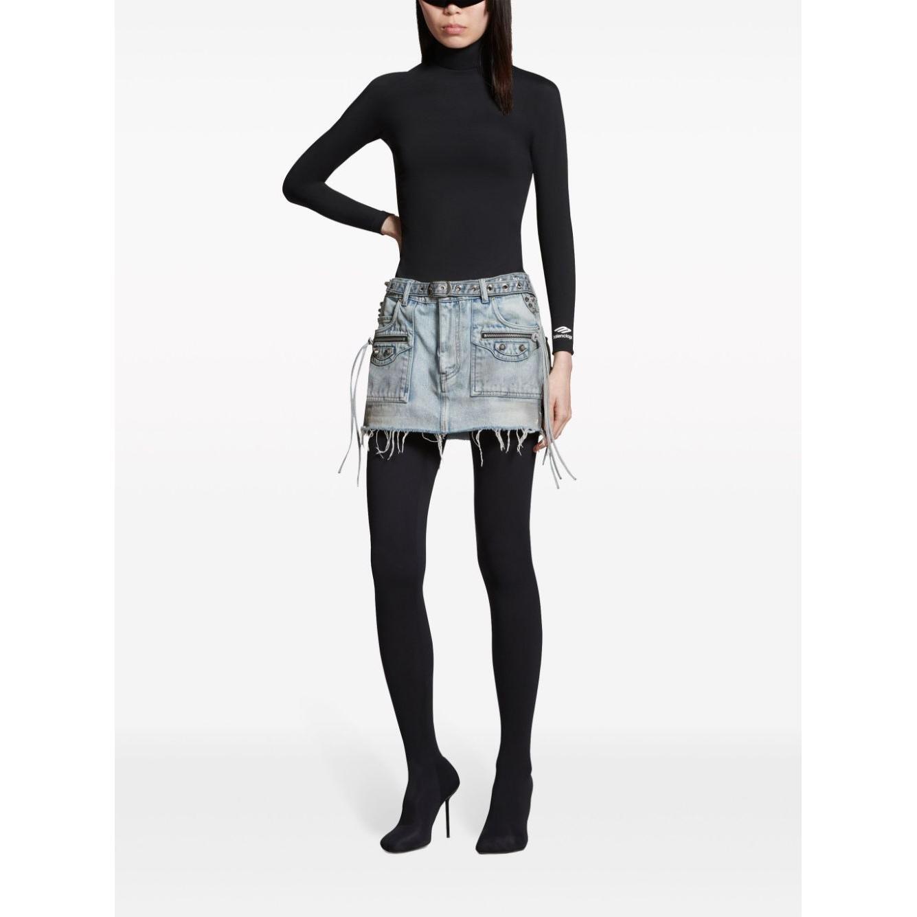 Balenciaga Cagole denim miniskirt Skirts Balenciaga White Smoke