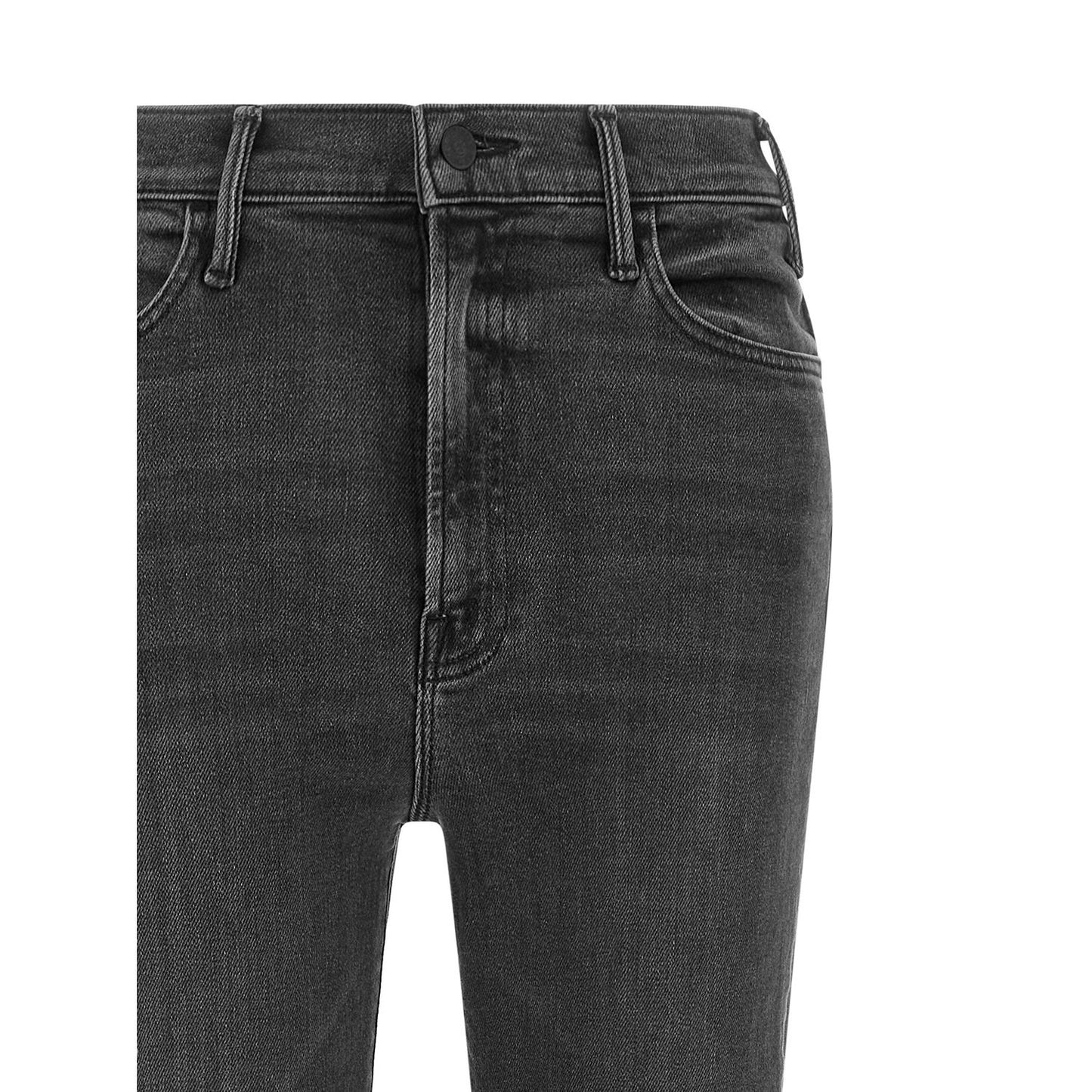 Mother Denim Gray Cotton Flared Jeans