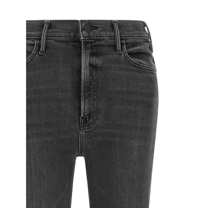Mother Denim Gray Cotton Flared Jeans