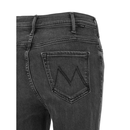 Mother Denim Gray Cotton Flared Jeans