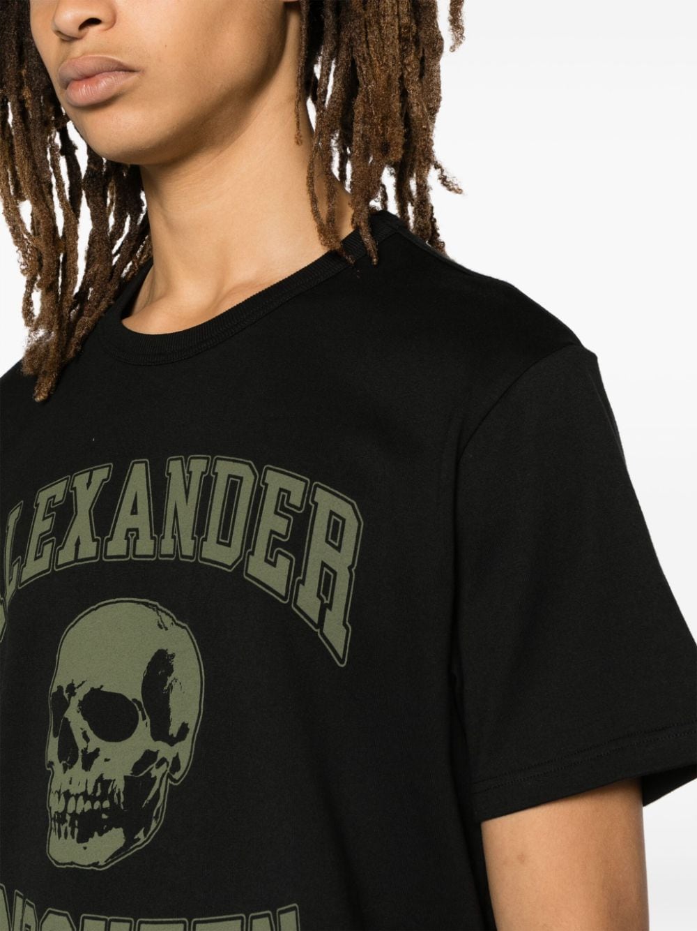 Alexander McQueen T-shirts and Polos Black Topwear Alexander Mcqueen