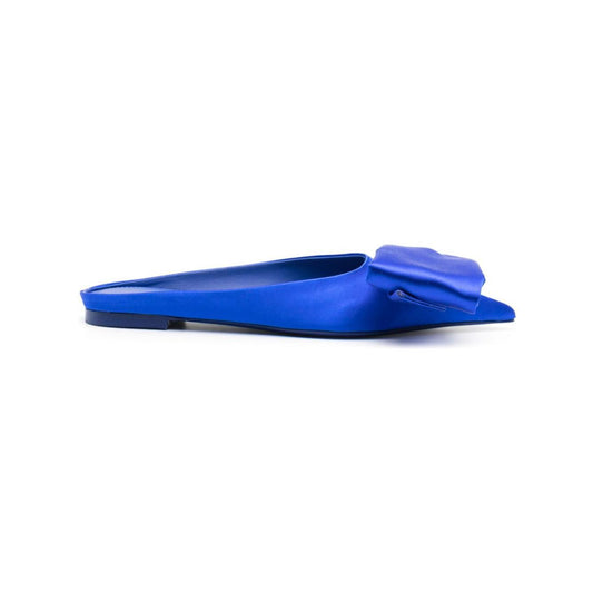 Ferragamo asymmetric-bow Satin Mules