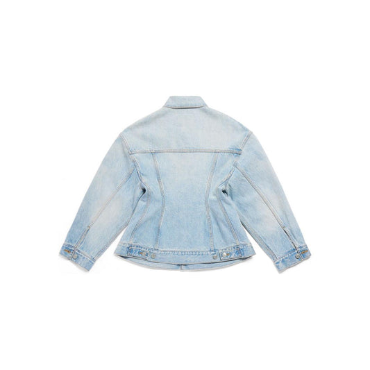 Balenciaga Hourglass silhouette denim jacket Jackets Balenciaga Light Steel Blue