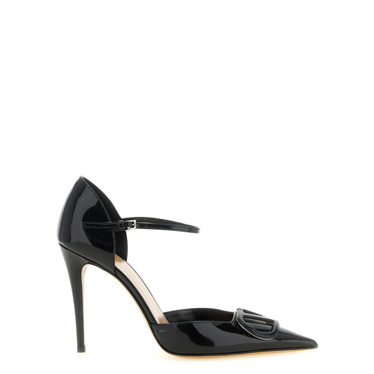 Valentino Garavani Black Calfskin High Heel Pumps