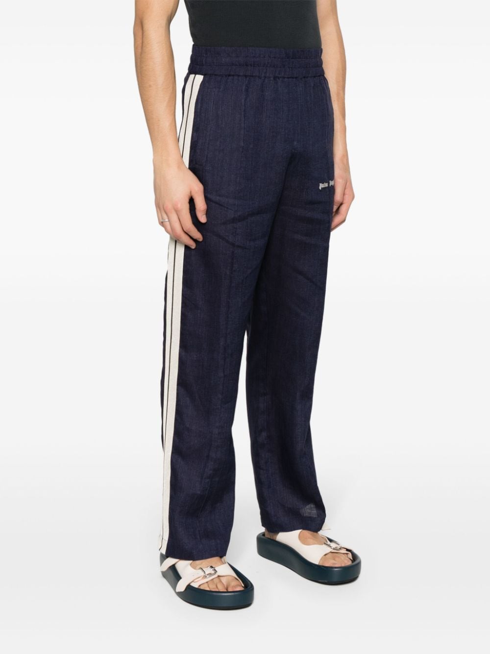 Palm Angels Trousers Blue Trousers Palm Angels