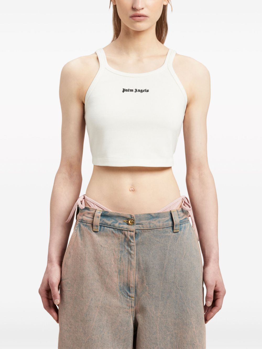 Palm Angels Top White Topwear Palm Angels