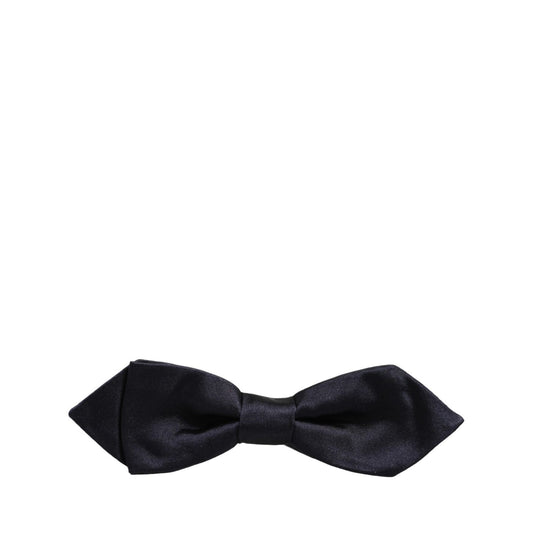 Dolce & Gabbana Men Dark Blue 100% Silk Adjustable Neck Papillon Bow Tie