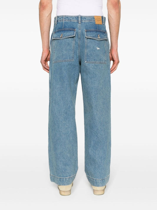 MAISON KITSUNE' Jeans Clear Blue Jeans Maison Kitsune