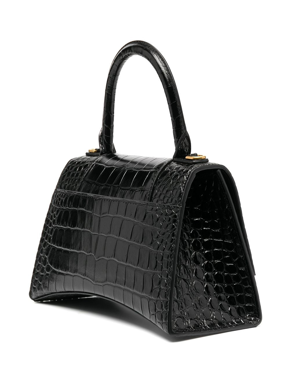 Balenciaga Croc Hourglass Small Bag Black Handbag Balenciaga