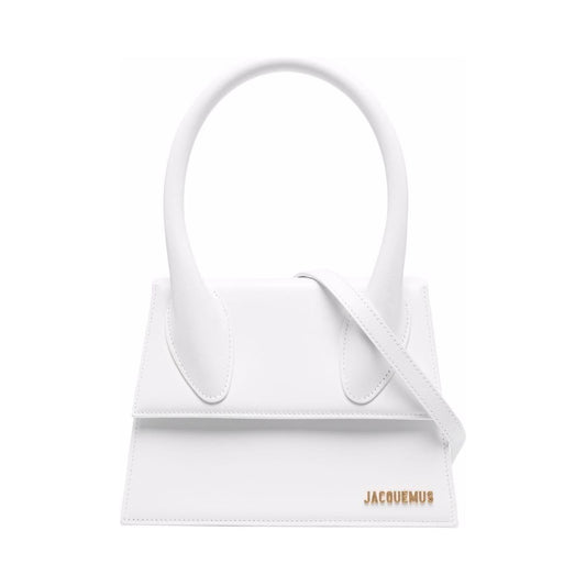 JACQUEMUS White Le Grand Chiquito Leather Tote Bag Handbag JACQUEMUS