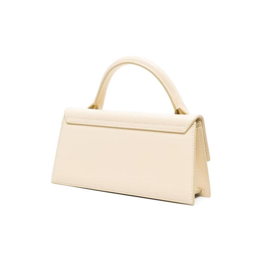 JACQUEMUS Le Chiquito Long leather tote Bag Ivory Handbag JACQUEMUS