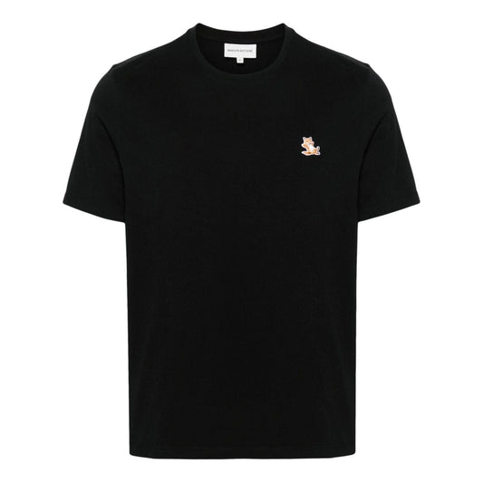 MAISON KITSUNE' T-shirts and Polos Black Topwear Maison Kitsune'