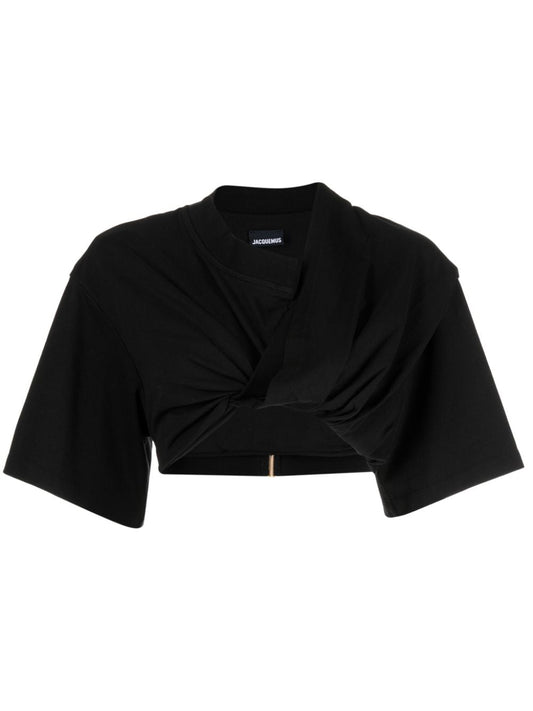 JACQUEMUS T-shirts and Polos Black Topwear JACQUEMUS