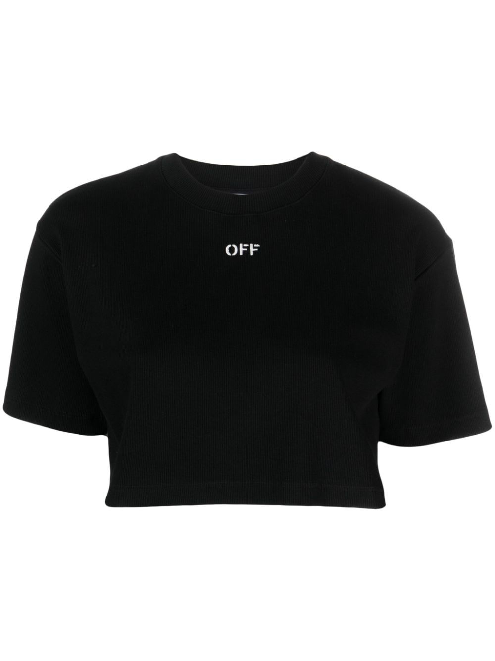 Off White T-shirts and Polos Black Topwear Off White