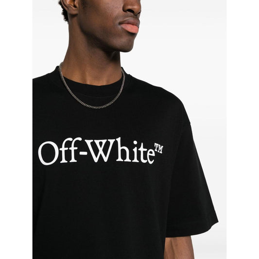 Off White T-shirts and Polos Black Topwear Off White